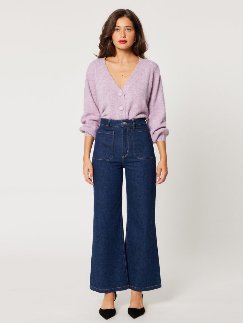 ROLLA'S Dark Blue "True Rinse" Sailor Wide Leg Revolve Jeans, Size 30, NWT
